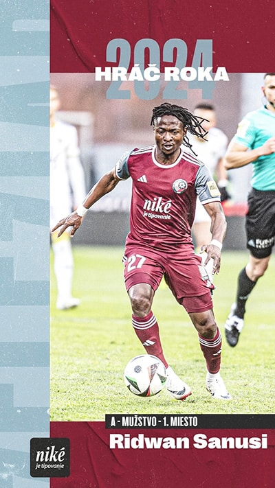 Ridwan Sanusi Crowned FK Železiarne Podbrezová Player of the Year 2024