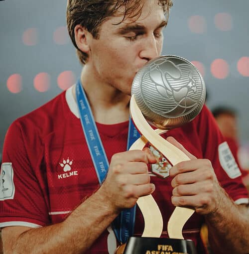 Luke Vickery and Indonesia with the FIFA ASEAN Cup 2026