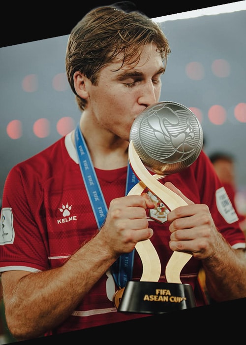 Luke Vickery and Indonesia with the FIFA ASEAN Cup 2026